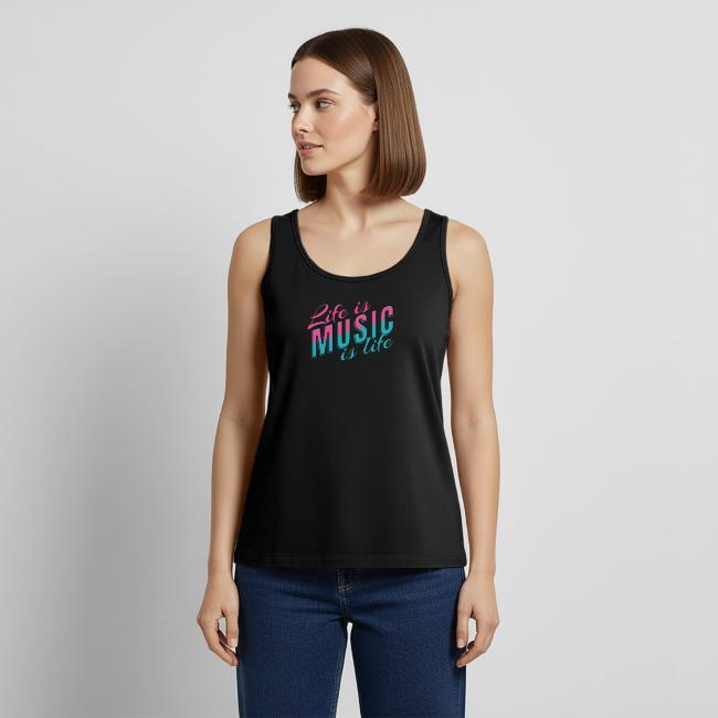 Damen Top mit Musikmotiv als Beispiel für 9 verschiedene Tops von MusicaMotive