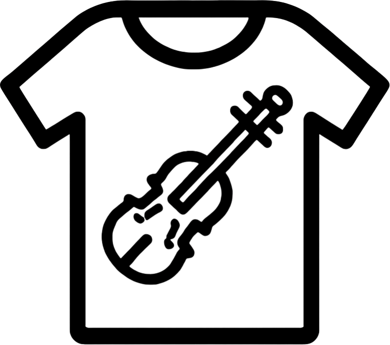 Icon für originelle Designs passend zu deinem Musikinstrument
