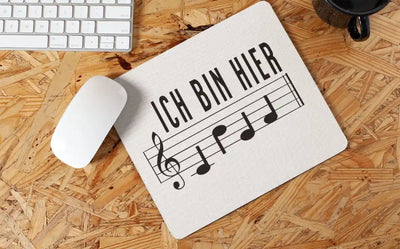 Mousepad „Ich bin hier Chef“ mit Notenschrif