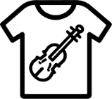 Icon für originelle Designs passend zu vielen Musikinstrumenten